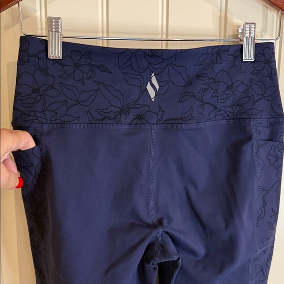 Skechers Go Walk Leggings Yoga Tight High Waist Dark Blue Women's Sz M - Picture 3 of 13